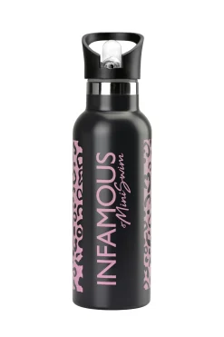 Bottle with Straw - Mellow Leopard