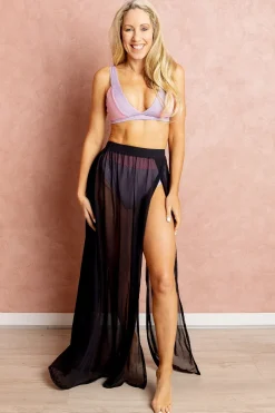 Chrissy Split Skirt - Black