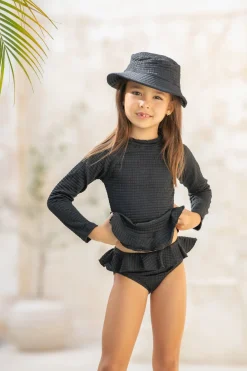 Daisy Swim Hat - Black Runch