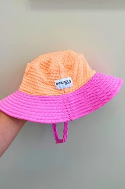 Daisy Swim Hat - Orange Sherbet