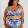 Gia Bikini Top Curve - Peacock Swirls