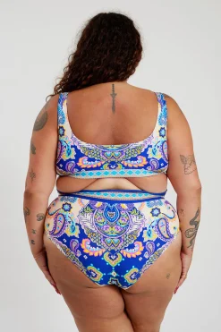 Gia Bikini Top Curve - Peacock Swirls