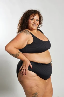 Ginger Bikini Bottom Curve - Black Runch