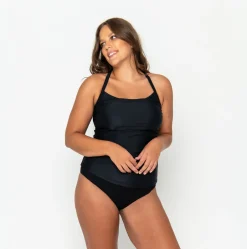 Giselle Tankini Top - Black on Black