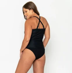 Giselle Tankini Top - Black on Black