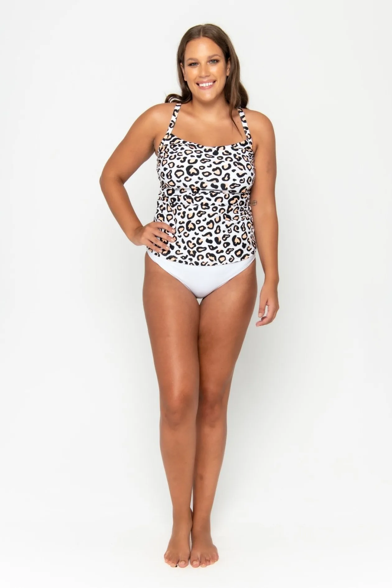 Giselle Tankini Top - Safari Leopard