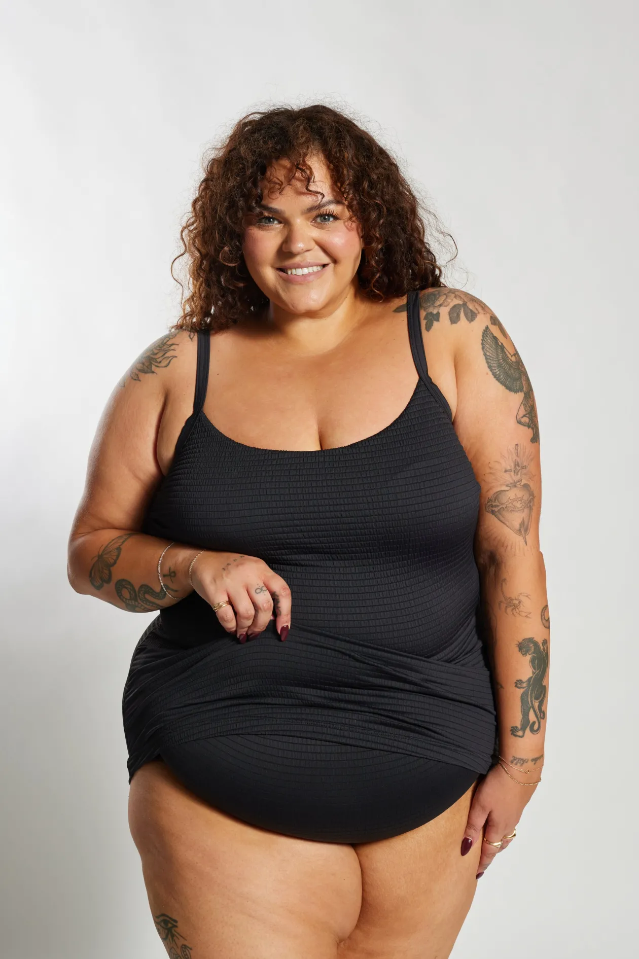 Giselle Tankini Top Curve - Black Runch