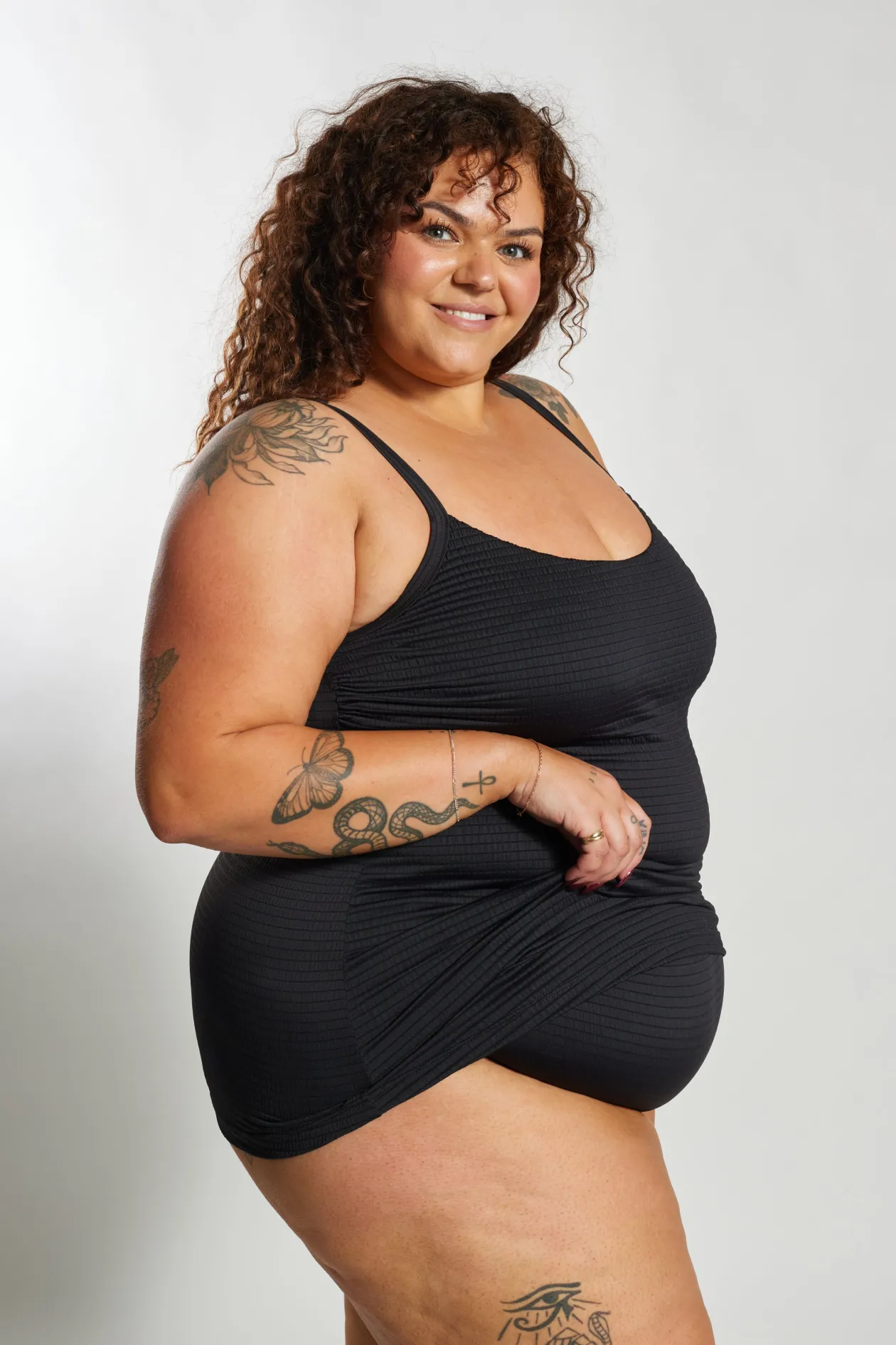 Giselle Tankini Top Curve - Black Runch