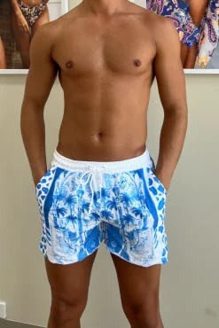 Hank Board Shorts 02 - Blue Jungle