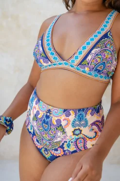 Lola Triangle Top - Peacock Swirls