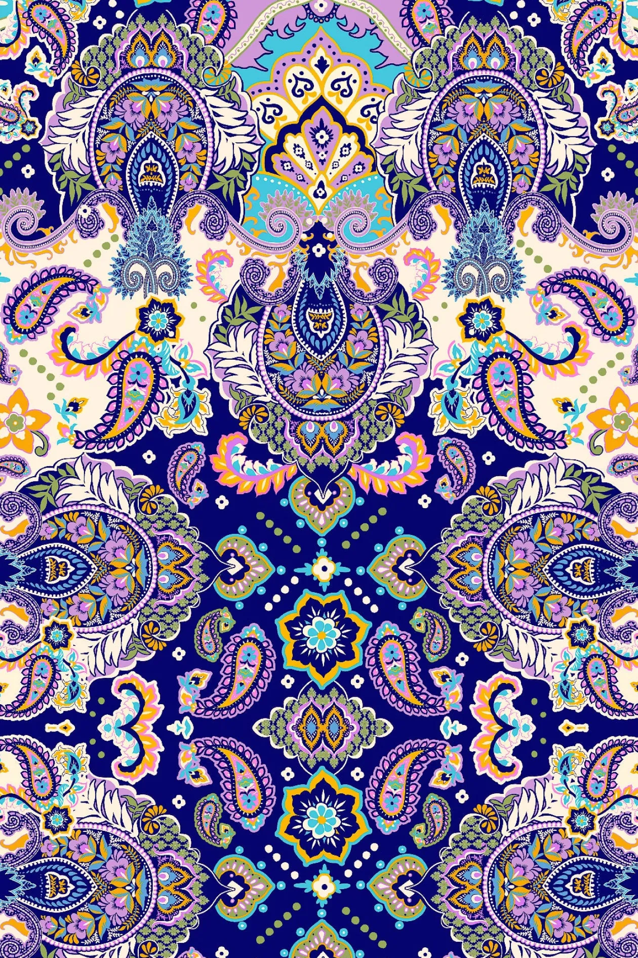 Lola Triangle Top - Peacock Swirls