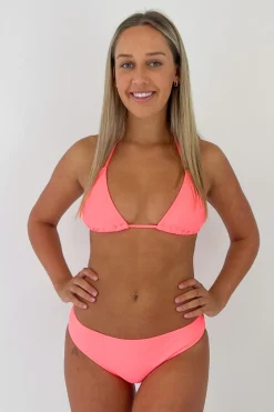 Mia String Top - Fluorescent Coral