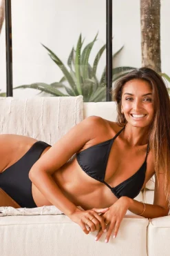 Mia String Top - Black on Black