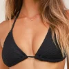 Mia String Top - Black Waffle