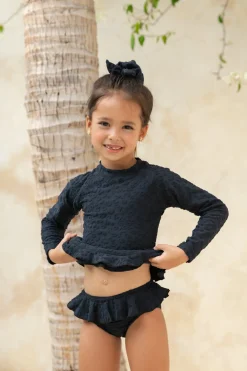 Mini Annie Rashie Set 02 - Textured Leopard Charcoal