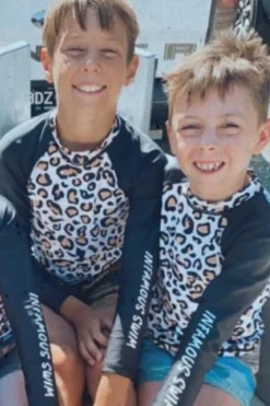 Mini Billy Rashie Top - Safari Leopard