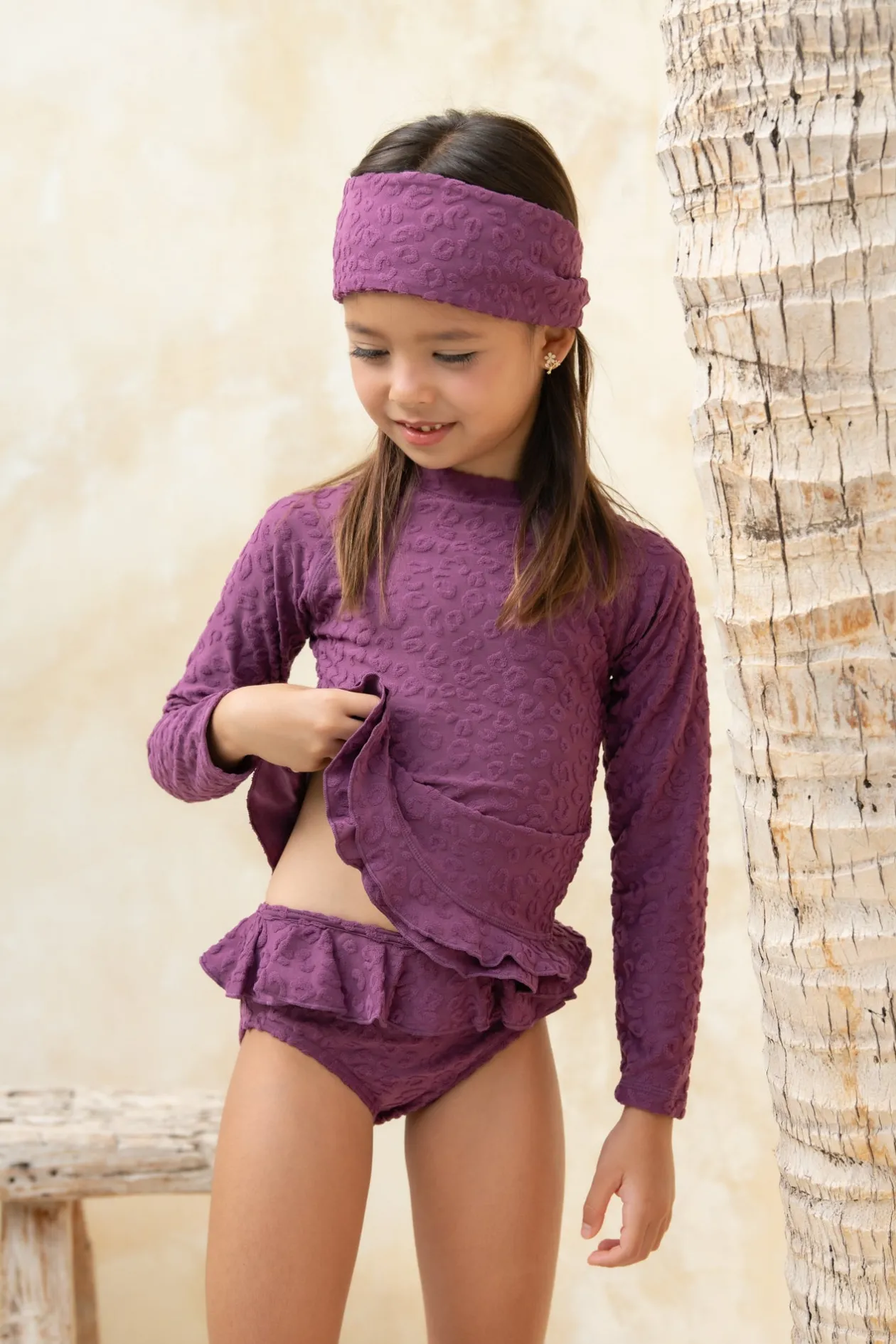 Mini Carmen Accessory - Textured Leopard Grape