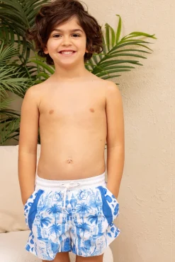 Mini Hank Board Shorts - Blue Jungle