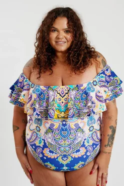 Miranda 02 One Piece Curve - Peacock Swirls