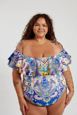 Miranda 02 One Piece Curve - Peacock Swirls