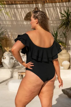 Miranda One Piece - Black Waffle