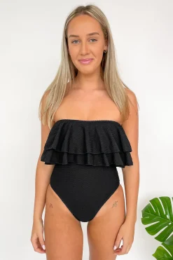 Miranda One Piece - Black Waffle