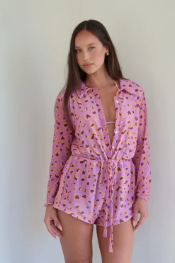 Oceana Playsuit - Bejeweled Leopard