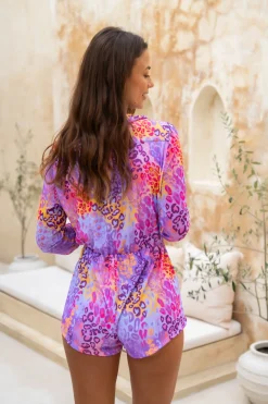 Oceana Playsuit - Tangerine