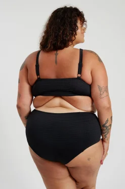 Penelope Bikini Bottom Curve - Black Runch