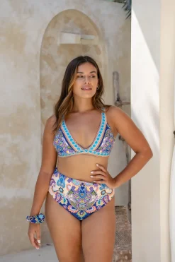Sadie Bikini Bottom - Peacock Swirls